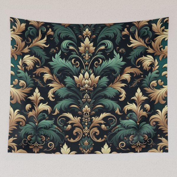 Item preview, Teal & Gold Damask designed and sold by DesignsByPrnces.