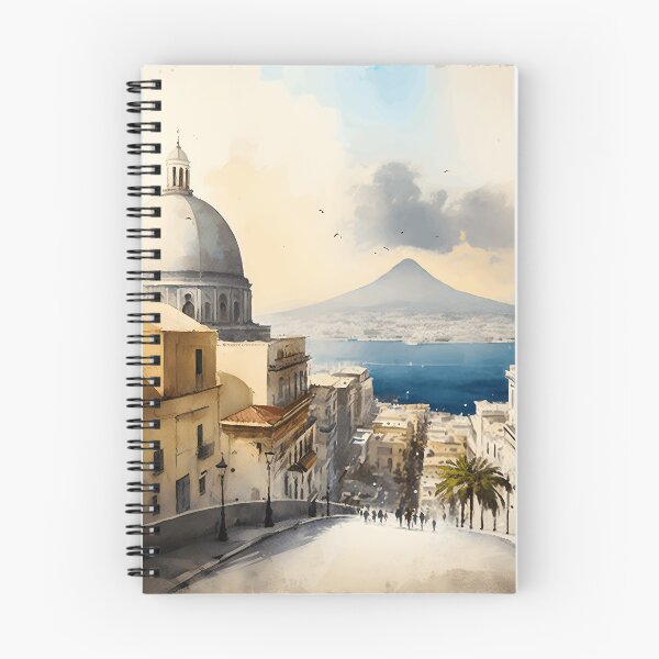 Artikelvorschau, Neapel-Stadtbildmalerei, Stadtlandschaft, Italien-Aquarellkunst, Neapel-Souvenir, italienisches Souvenir entworfen und verkauft von SpettacolArte.