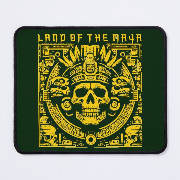 Item preview, Mayan skull surrounded by glyphs designed and sold by KoandZo.