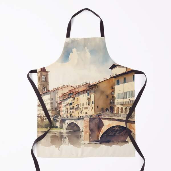 Item preview, Florence art, Lungarno painting, city landscape, Italy art, Florence Arno souvenir, watercolor designed and sold by SpettacolArte.