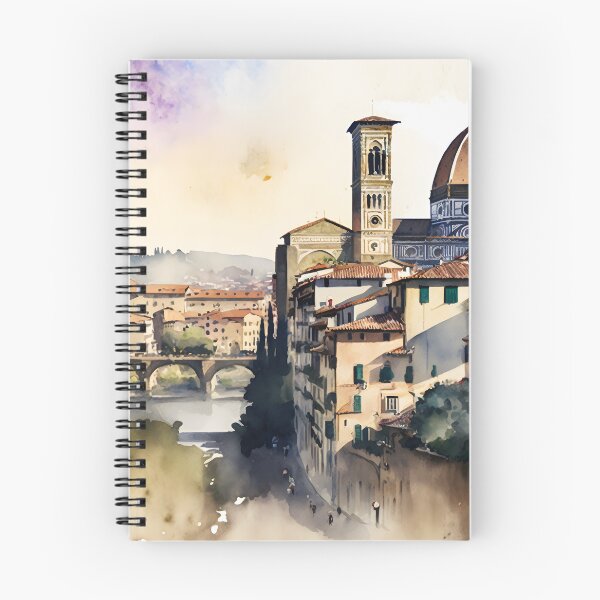 Item preview, Florence cityscape painting, city landscape, Italy art, Florence Arno souvenir, watercolor designed and sold by SpettacolArte.
