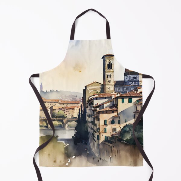 Item preview, Florence cityscape painting, city landscape, Italy art, Florence Arno souvenir, watercolor designed and sold by SpettacolArte.