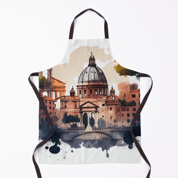 Item preview, Rome skyline painting, city landscape, Italy art, Rome souvenir, watercolor art designed and sold by SpettacolArte.