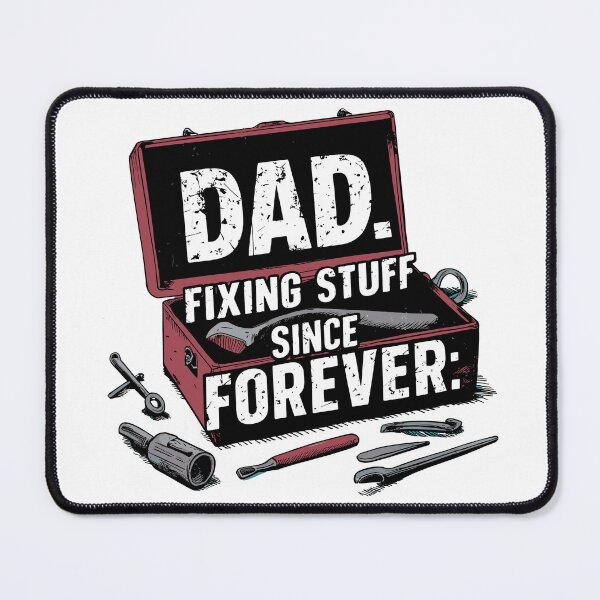 Item preview, Vintage Dad Toolbox: Rugged Father's Day Gift for the Ultimate Fixer - Illustration Typography designed and sold by HahaHandlesHub.