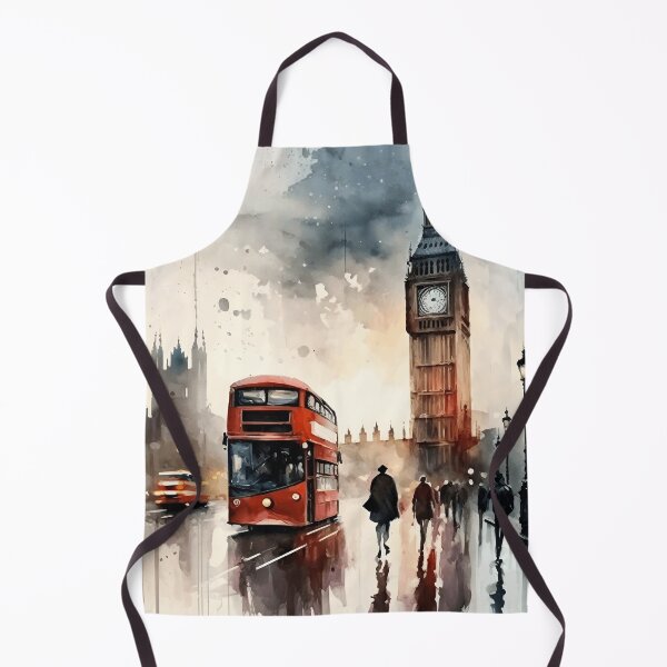 Item preview, London bridge watercolor painting, Westminster city landscape, Big Ben art, London souvenir designed and sold by SpettacolArte.