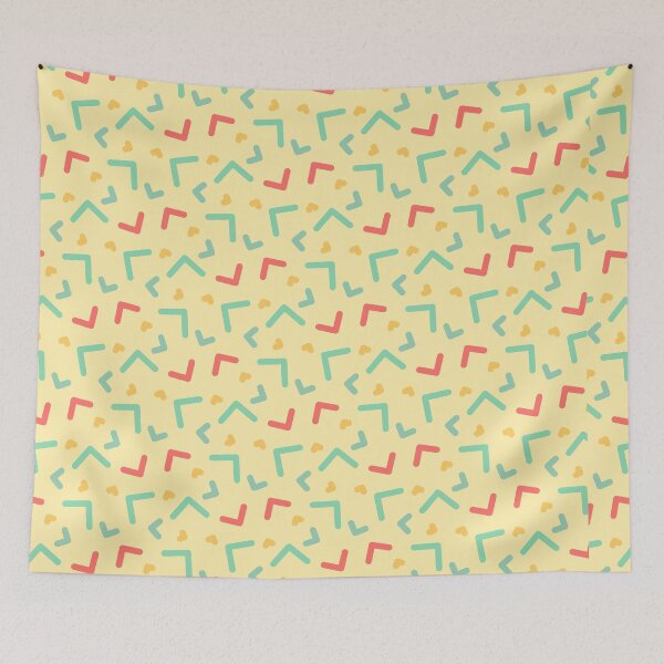 Item preview, Cute Yellow Memphis Pattern-  Funky Vintage Retro Cute designed and sold by RoyalStarsPatts.