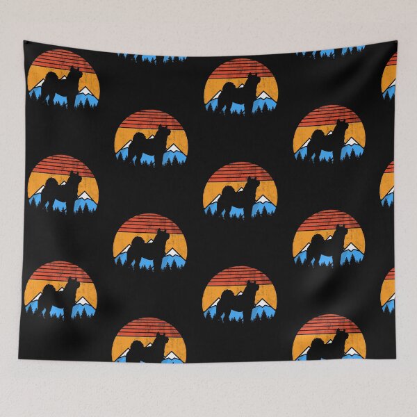 Item preview, Retro Distressed Vintage Sunset Mountains and Forest American Akita Dog Gift designed and sold by Guarddogdrive.