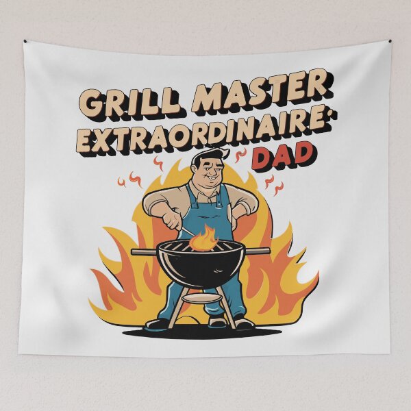 Item preview, Vintage BBQ Poster: Grill Master Extraordinaire - Retro Typography Illustration designed and sold by HahaHandlesHub.