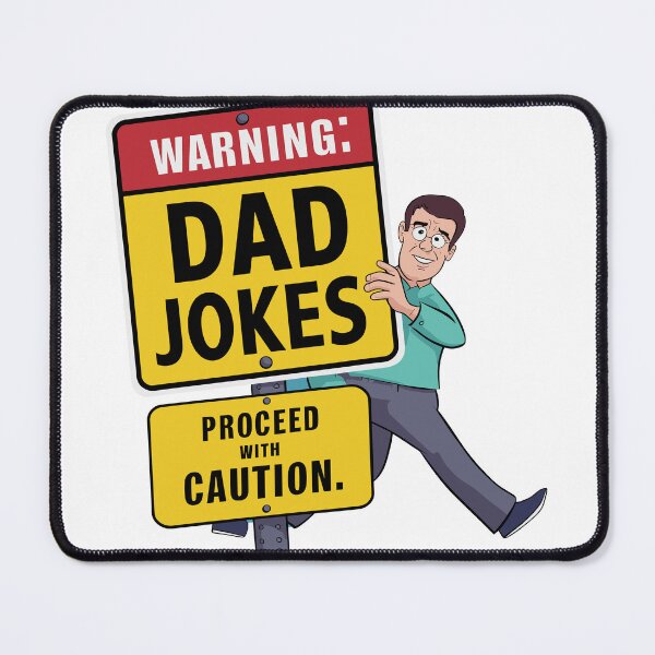 Item preview, Dad Jokes Warning Sign: Playful Father's Day Typography Illustration designed and sold by HahaHandlesHub.