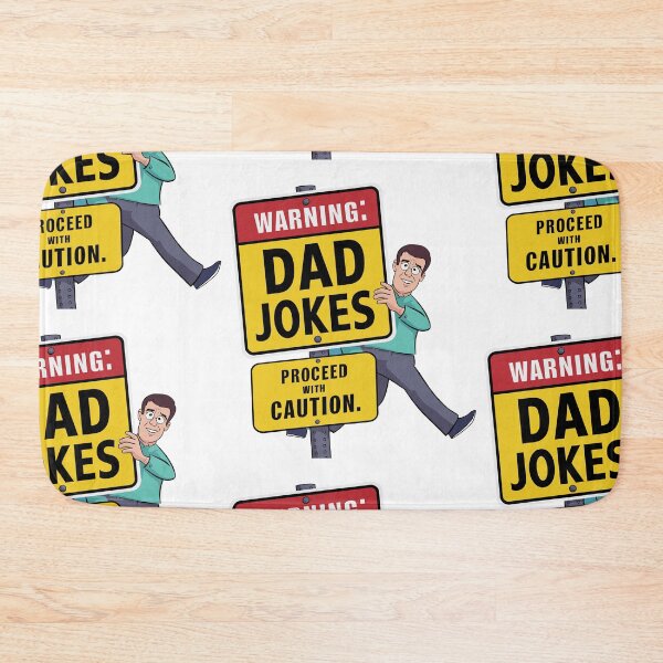 Item preview, Dad Jokes Warning Sign: Playful Father's Day Typography Illustration designed and sold by HahaHandlesHub.