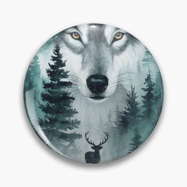 Artikelvorschau, Ein fesselndes und kompliziertes Kunstwerk mit einem Wolf und einem Reh im Wald entworfen und verkauft von 123ks.