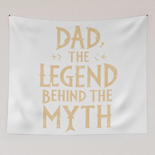 Item preview, Dad: The Legend Behind the Myth - Mythical Father's Day Typography Art designed and sold by HahaHandlesHub.