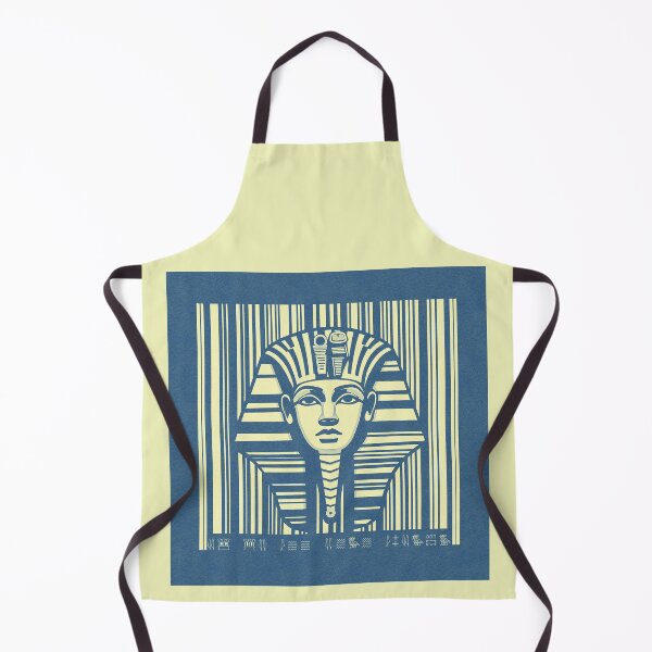 Item preview, Tutankhamun, barcode, hieroglyphs, vintage, ancient Egypt, blue designed and sold by art-of-egypt.