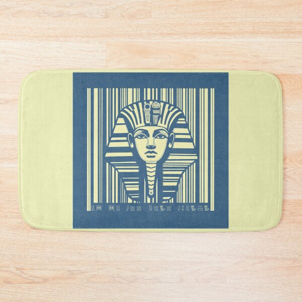 Item preview, Tutankhamun, barcode, hieroglyphs, vintage, ancient Egypt, blue designed and sold by art-of-egypt.