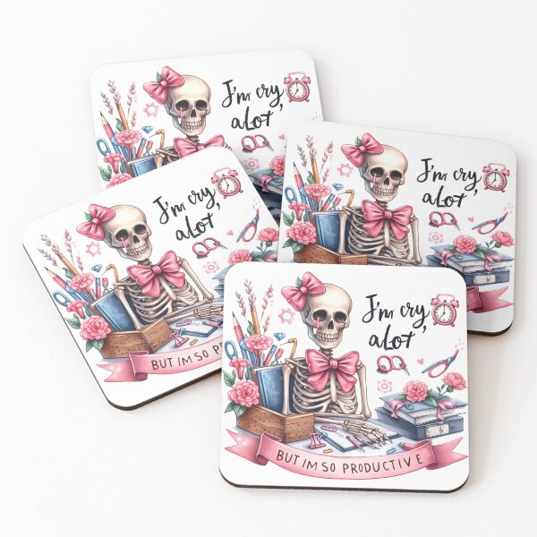 Item preview, I Cry A Lot But I Am So Productive Meme Skeleton designed and sold by francous03.