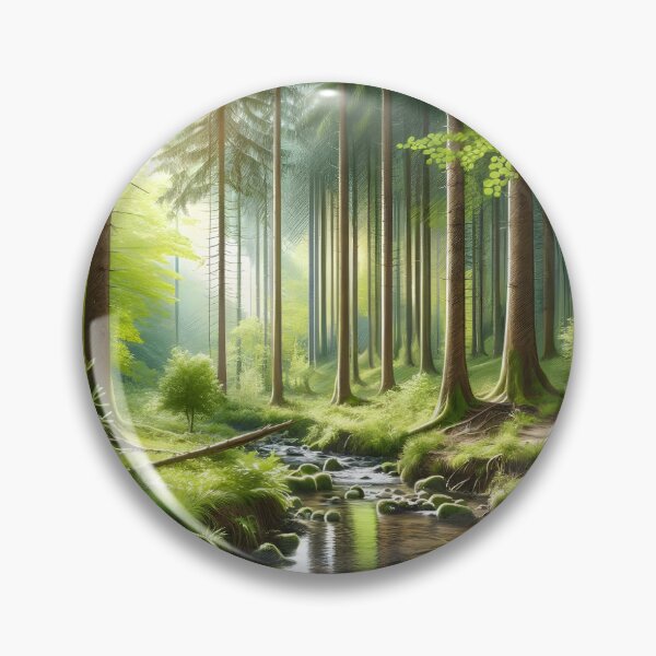 Artikelvorschau, Whispering Woods: Ruhige Wald-Stream-Kunst entworfen und verkauft von PixelPonder.