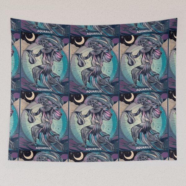 Item preview, Aquarius Astrology. Zodiac sign, Aquarius symbol designed and sold by ZodiacWonders.