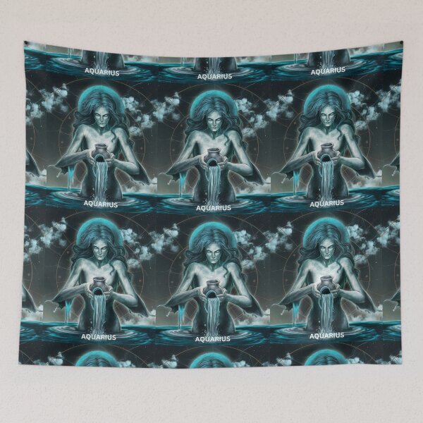 Item preview, Aquarius Astrology. Zodiac sign, Aquarius symbol designed and sold by ZodiacWonders.
