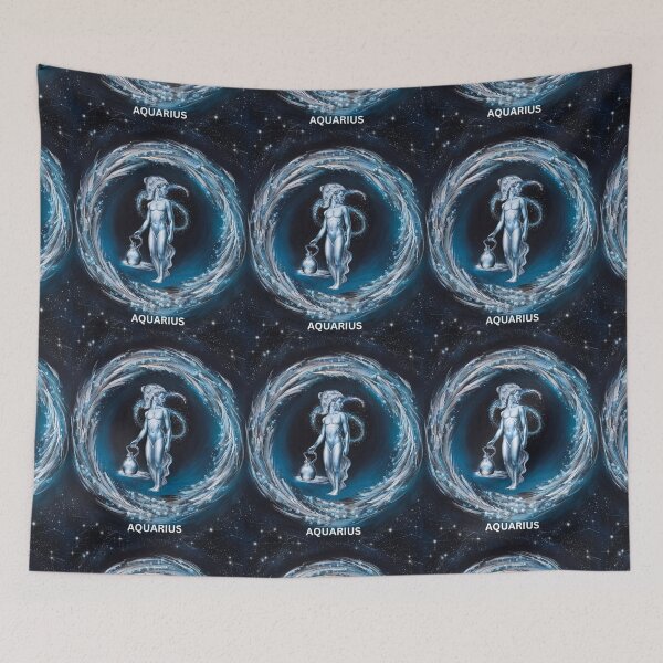 Item preview, Aquarius Astrology. Zodiac sign, Aquarius symbol designed and sold by ZodiacWonders.
