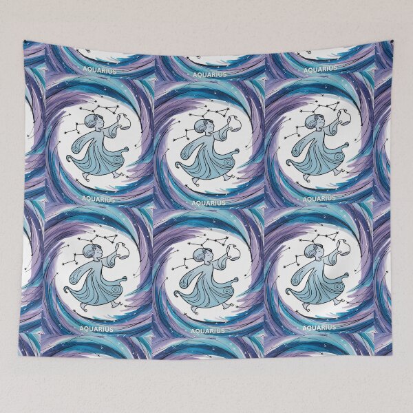 Item preview, Aquarius Astrology. Zodiac sign, Aquarius symbol designed and sold by ZodiacWonders.