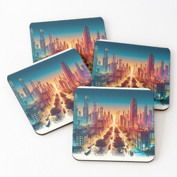 Item preview, Twilight Pulse: Dynamic Cityscape Art designed and sold by PixelPonder.