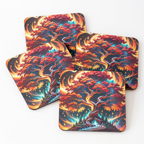Item preview, Swirling Fire Tree, Ai Generated Art  designed and sold by ACC .