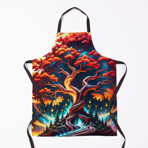 Item preview, Swirling Fire Tree, Ai Generated Art designed and sold by ACC .