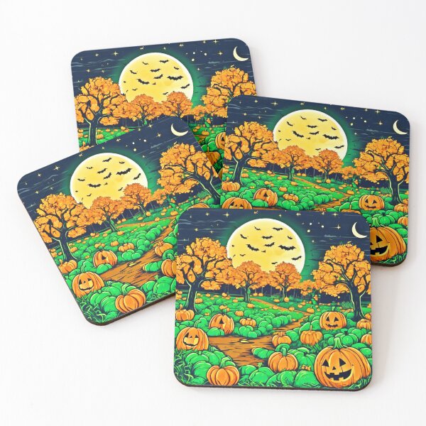 Item preview, Spooky Pumpkin Patch: Cartoon Night designed and sold by Health And Fitness Posts e-Store.