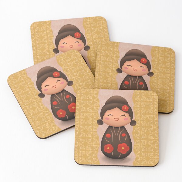 Item preview, Happy kokeshi designed and sold by DOODLINGDANY.