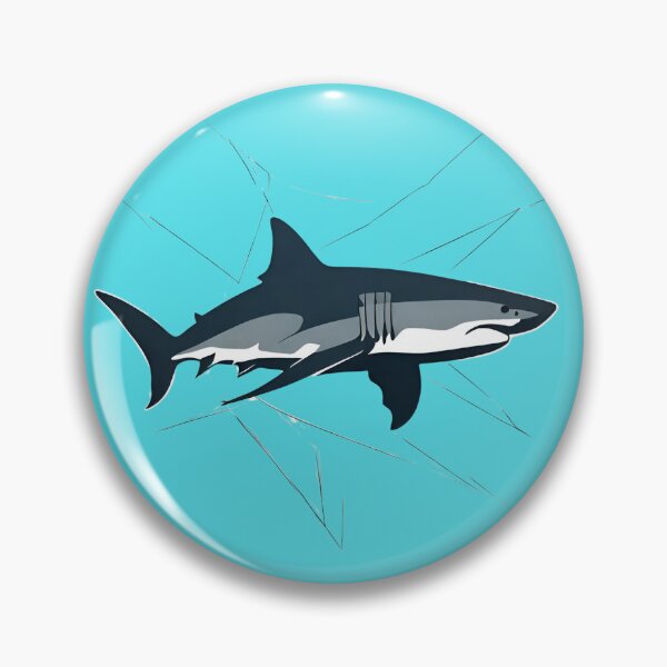 Item preview, minimalist white shark designed and sold by Yeyishop.