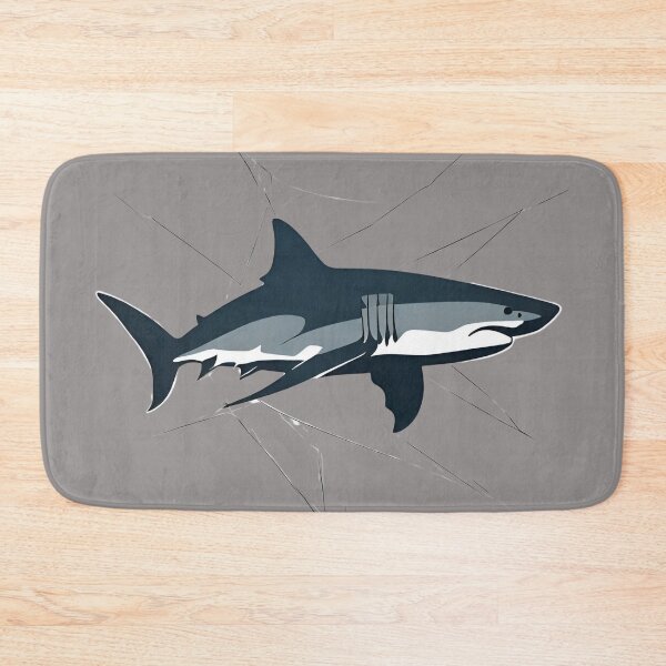 Item preview, minimalist white shark designed and sold by Yeyishop.