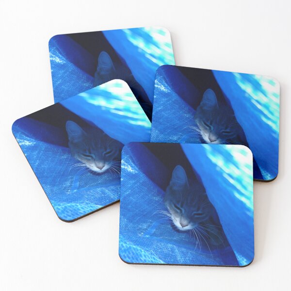 Item preview, Photograph sleeping cat in a blue bag designed and sold by Carré Comme Orange.
