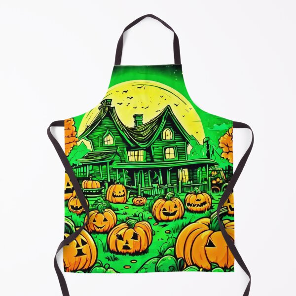 Item preview, Eerie Nightfall: Halloween Cartoon Pumpkin Patch designed and sold by Health And Fitness Posts e-Store.