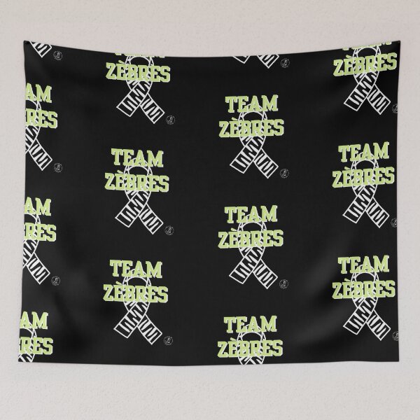 Item preview, Team Green Zebras with centered ribbon designed and sold by maviedezebre.