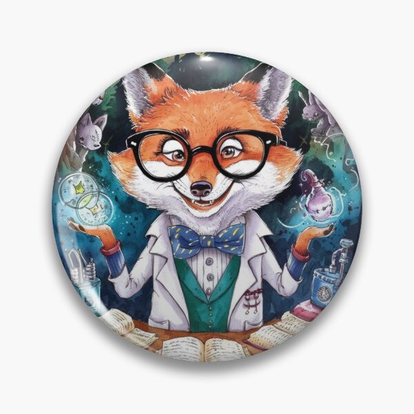 Item preview, Fox Portrait. fox with glasses, fox character, fantasy fox designed and sold by FoxVibes.