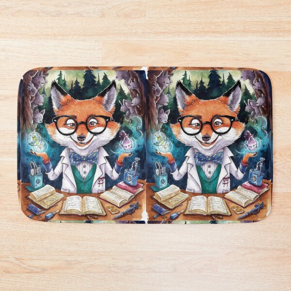 Artikelvorschau, Fuchs-Porträt. Fuchs mit Brille, Fuchsfigur, Fantasy-Fuchs entworfen und verkauft von FoxVibes.