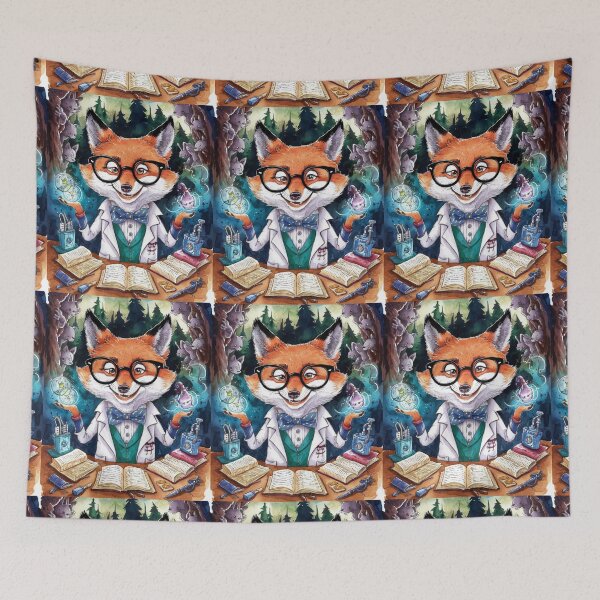 Item preview, Fox Portrait. fox with glasses, fox character, fantasy fox designed and sold by FoxVibes.