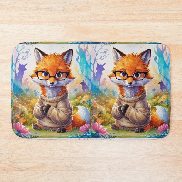 Artikelvorschau, Fuchs-Porträt. Fuchs mit Brille, Fuchsfigur, Fantasy-Fuchs entworfen und verkauft von FoxVibes.