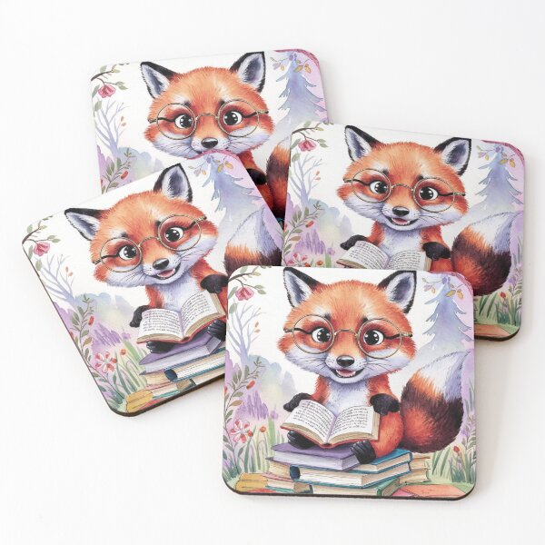 Artikelvorschau, Fuchs-Porträt. Fuchs mit Brille, Fuchsfigur, Fantasy-Fuchs entworfen und verkauft von FoxVibes.