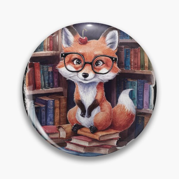 Artikelvorschau, Fuchs-Porträt. Fuchs mit Brille, Fuchsfigur, Fantasy-Fuchs entworfen und verkauft von FoxVibes.