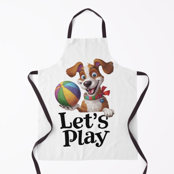 Item preview, Let's Play, Dog Holding a Ball Art designed and sold by Faithloveshop.