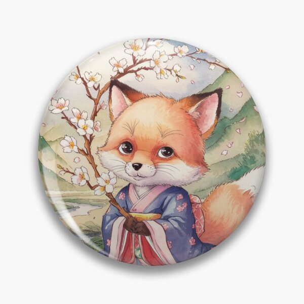 Artikelvorschau, Fuchs-Porträt. Kirschblüte, Fantasiefuchs entworfen und verkauft von FoxVibes.