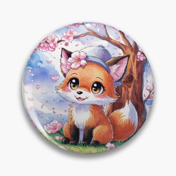 Item preview, Fox Portrait. cherry blossom, fantasy fox designed and sold by FoxVibes.
