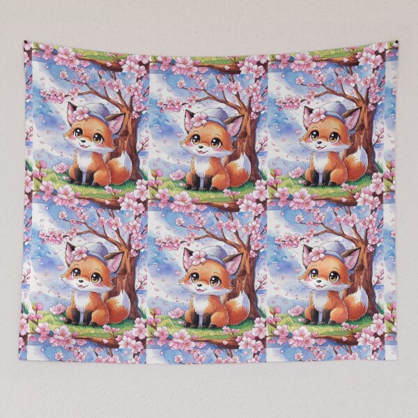 Artikelvorschau, Fuchs-Porträt. Kirschblüte, Fantasiefuchs entworfen und verkauft von FoxVibes.