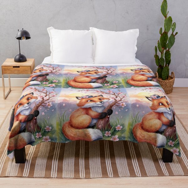 Artikelvorschau, Fuchs-Porträt. Kirschblüte, Fantasiefuchs entworfen und verkauft von FoxVibes.