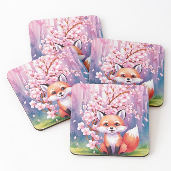 Item preview, Fox Portrait. cherry blossom, fantasy fox designed and sold by FoxVibes.