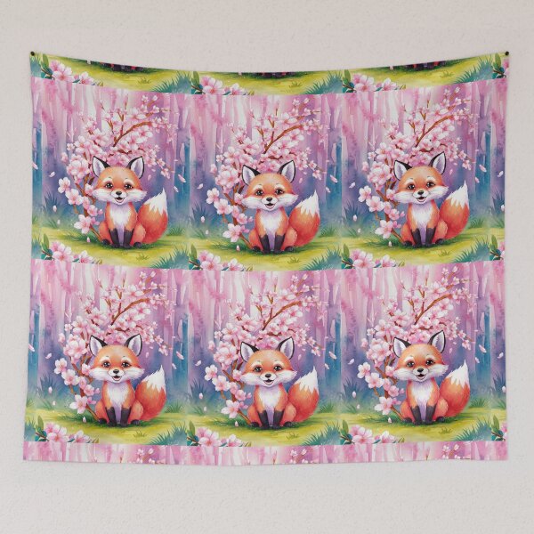 Artikelvorschau, Fuchs-Porträt. Kirschblüte, Fantasiefuchs entworfen und verkauft von FoxVibes.