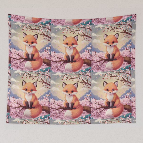 Artikelvorschau, Fuchs-Porträt. Kirschblüte, Fantasiefuchs entworfen und verkauft von FoxVibes.
