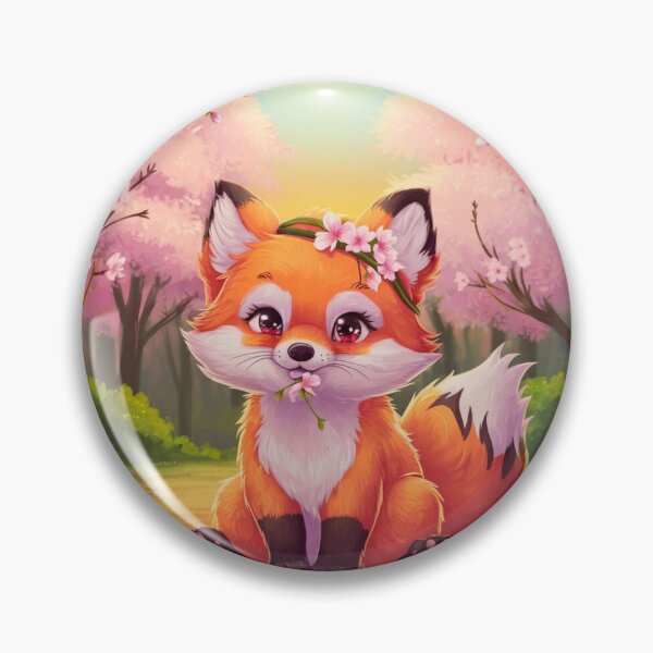 Artikelvorschau, Fuchs-Porträt. Kirschblüte, Fantasiefuchs entworfen und verkauft von FoxVibes.