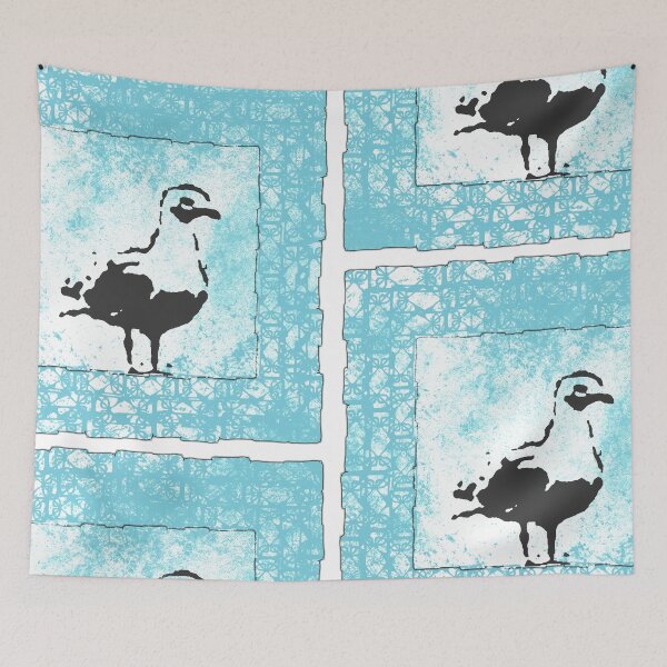 Item preview, Seagull at sea blue designed and sold by Periartwork.